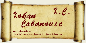 Kokan Čobanović vizit kartica